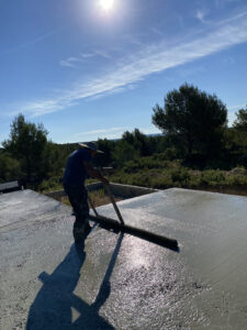 fondation béton vide sanitaire chantier dalle